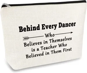 Dance Teachers Gifts for Women Dance Teacher Appreciation Gift Makeup Bag Dance Teacher Thank You Gifts Cosmetic Bag Dance Teachers Coach Birthday Gifts Dancer Gift Teacher Day Gifts Thanksgiving Gift