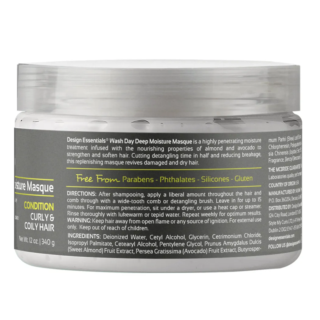 Design Essentials Almond & Avocado Wash Day Deep Moisture Masque 12 oz