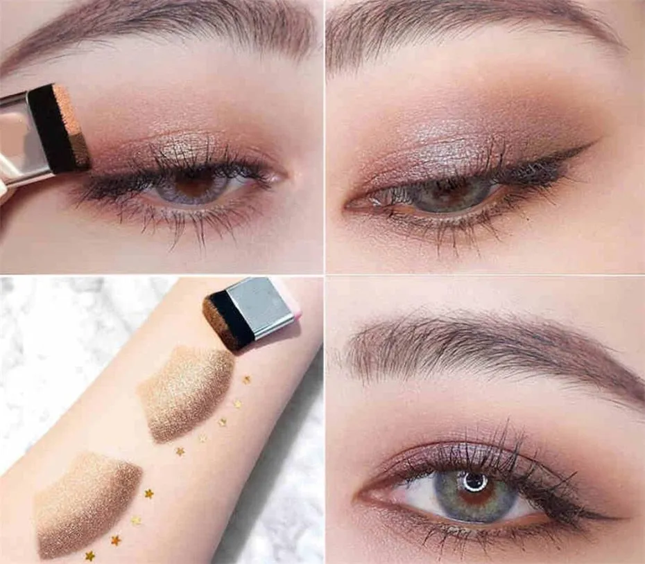 Double Color Eye Shadow Makeup Palette Glitter Waterproof Eyeshadow Shimmer