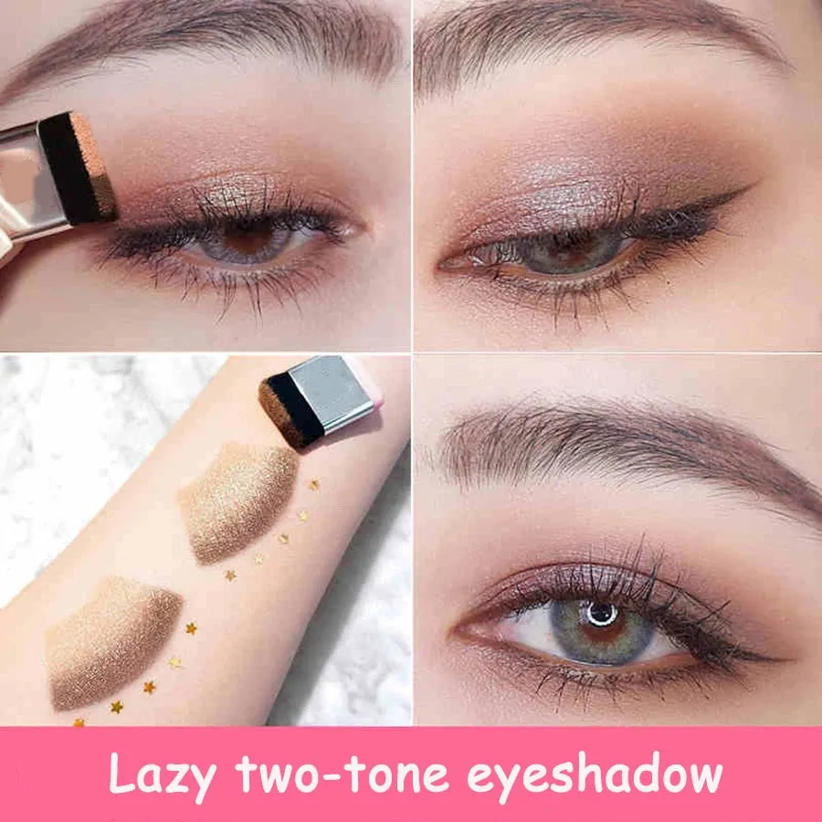Double Color Eye Shadow Makeup Palette Glitter Waterproof Eyeshadow Shimmer