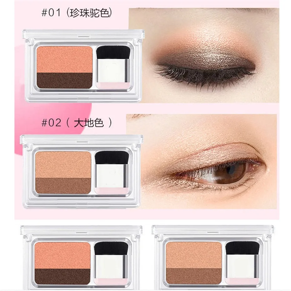 Double Color Eye Shadow Makeup Palette Glitter Waterproof Eyeshadow Shimmer