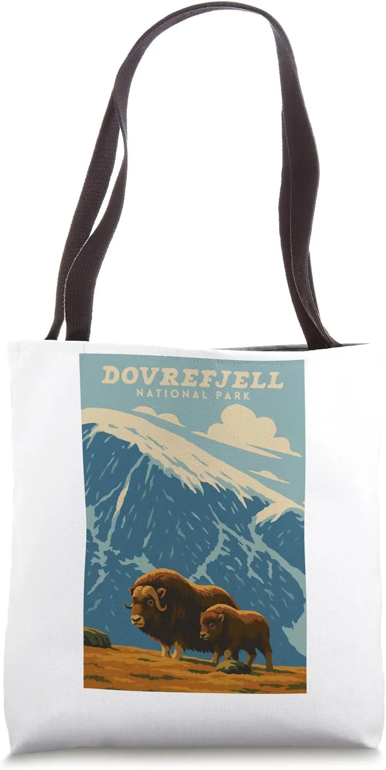 Dovrefjell National Park Norway Vintage Design Tote Bag