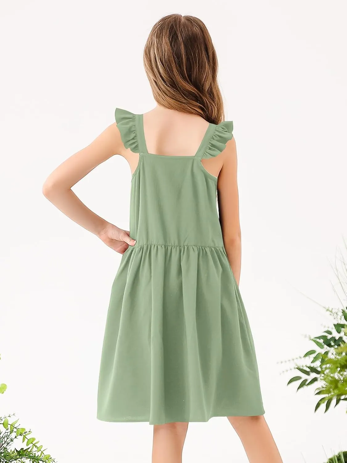 Dress for Girls Casual Dresses Sleeveless A-line Sundress Summer Dresses for Girls 7-11 Party Dress