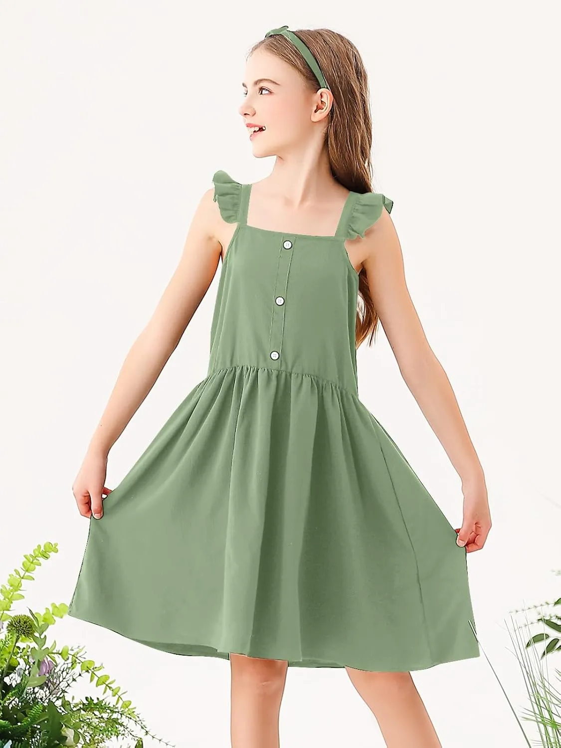 Dress for Girls Casual Dresses Sleeveless A-line Sundress Summer Dresses for Girls 7-11 Party Dress