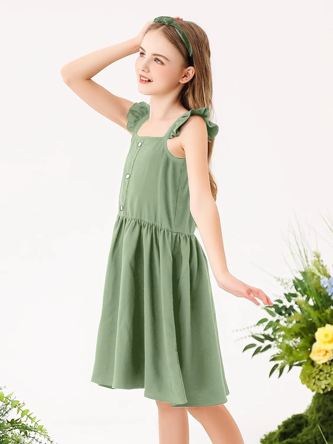 Dress for Girls Casual Dresses Sleeveless A-line Sundress Summer Dresses for Girls 7-11 Party Dress