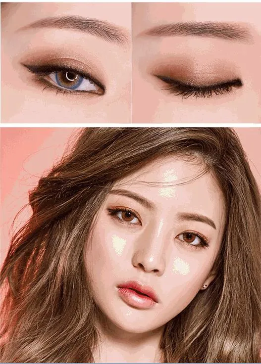 Duo Color Easy Makeup Eyeshadow Palette Shimmer Matte High Pigment Sunset Eyeshadow Make Up