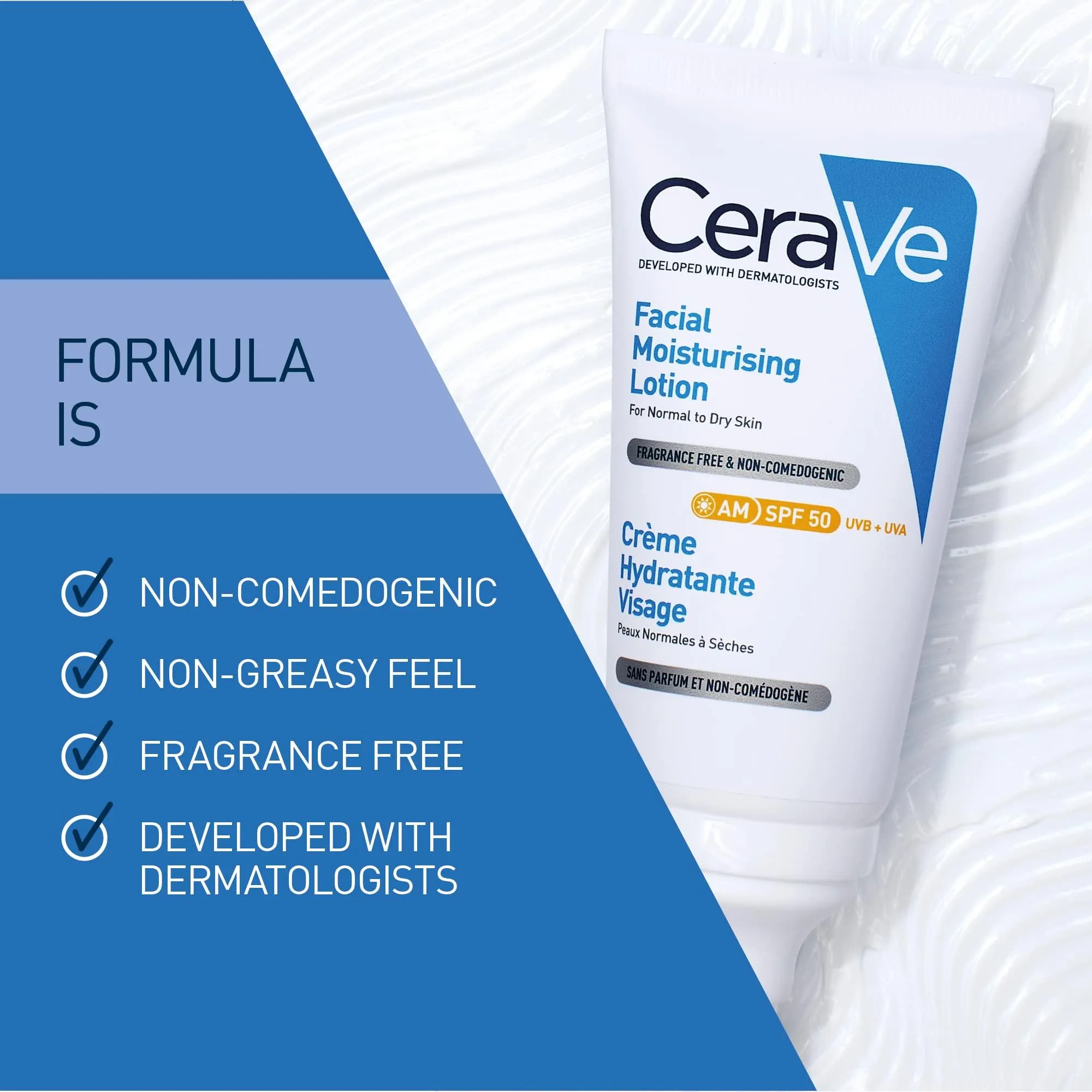 Facial Moisturising Lotion SPF50 with Ceramides