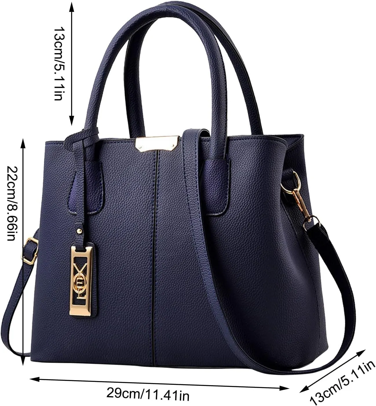 Fashion Handbag Simple Bag Large Capacity One Shoulder Women Bag Man Messenger Bags Small Leather (Blue, One Size)