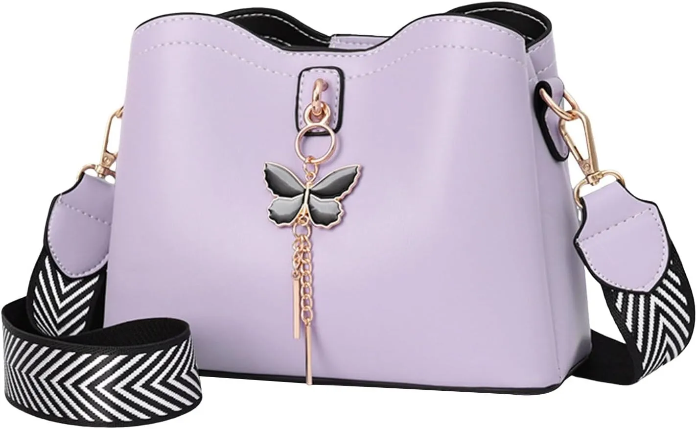 Fashionable And Versatile Women's Casual Bags Large Capacity Simple Solid Color Single Small Shoulder (Purple, One Size)