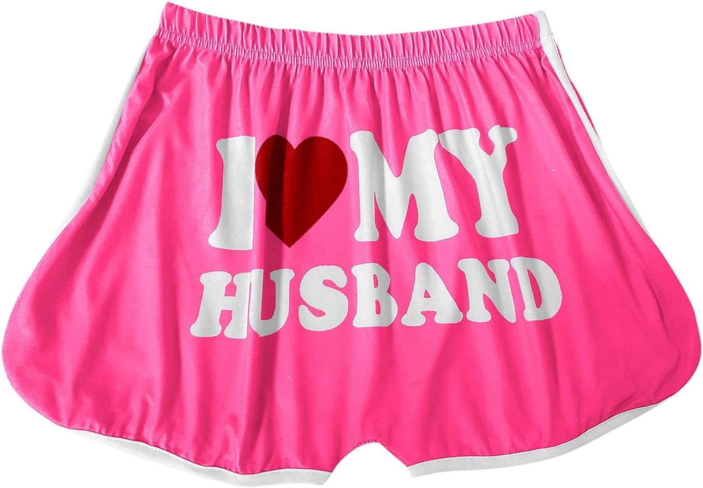 Firzero I Love My Husband Booty Shorts for Women Sexy High Waist Yoga Biker Shorts Soft Dance Hot Pants Butt Lifting Leggings