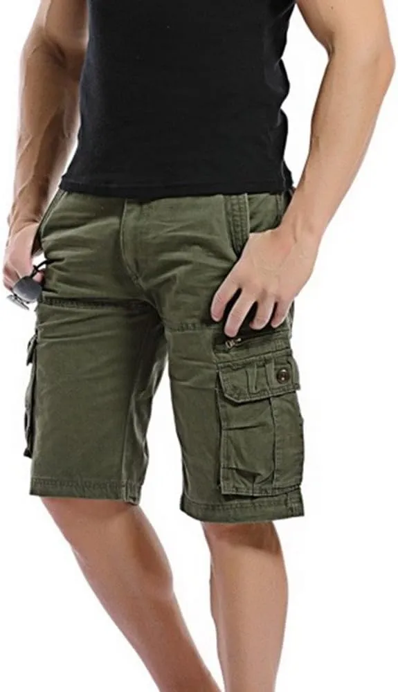 GIERIDUC Men's Hiking Cargo Shorts Quick-Dry Outdoor Athletic Pants Travel Fishing Golf Tactical Shorts with Multi Pockets