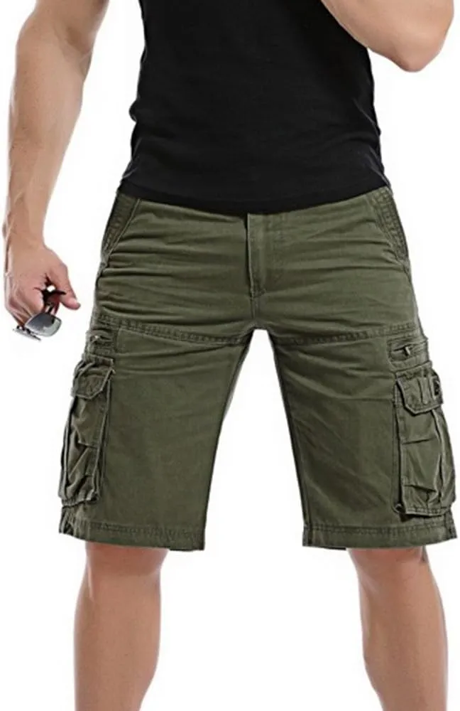 GIERIDUC Men's Hiking Cargo Shorts Quick-Dry Outdoor Athletic Pants Travel Fishing Golf Tactical Shorts with Multi Pockets