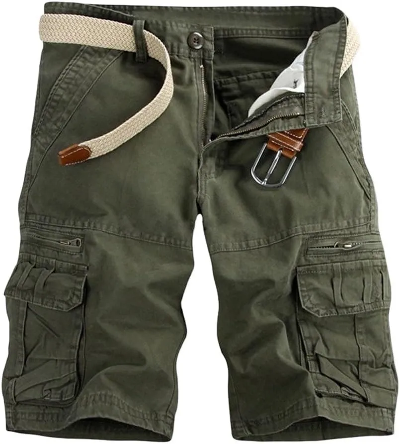 GIERIDUC Men's Hiking Cargo Shorts Quick-Dry Outdoor Athletic Pants Travel Fishing Golf Tactical Shorts with Multi Pockets