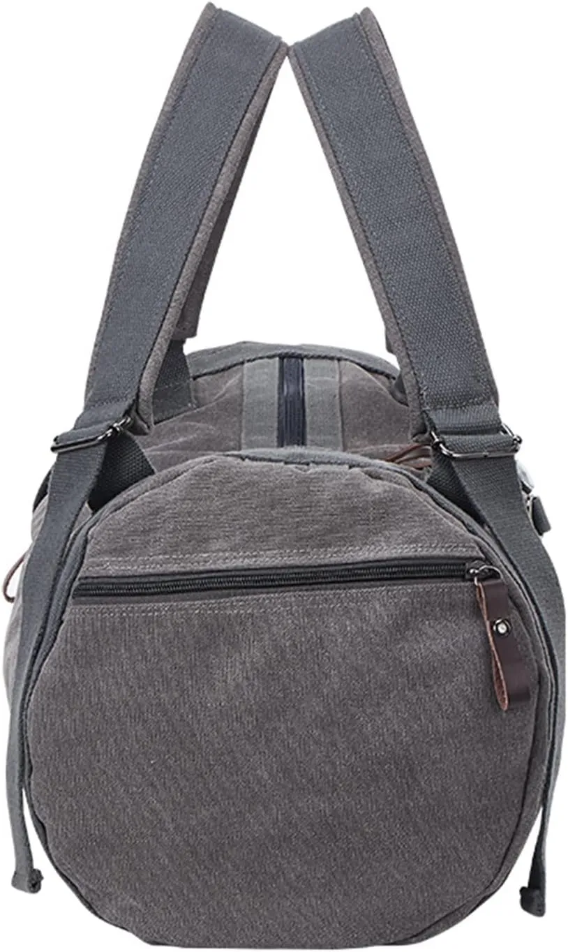 Gym bag for women Men Backpacks Large Capacity Travel Bag Man Mountaineering Backpack Male Waterproof Canvas Bucket Shoulder Bags(Grey)