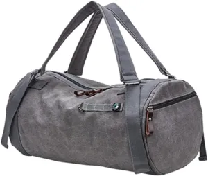 Gym bag for women Men Backpacks Large Capacity Travel Bag Man Mountaineering Backpack Male Waterproof Canvas Bucket Shoulder Bags(Grey)