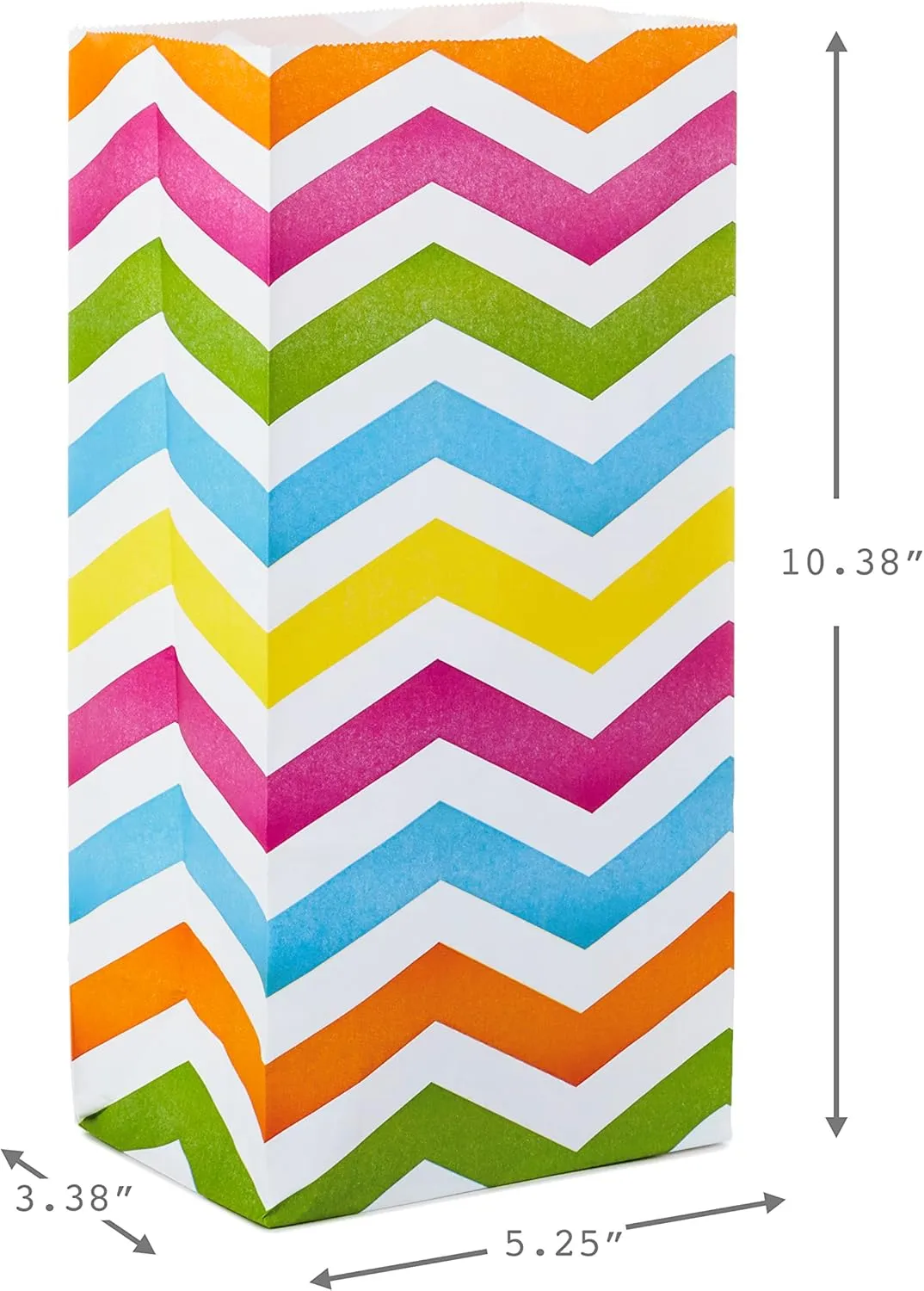 Hallmark Spring Pastel Party Favor and Wrapped Treat Bags, Assorted Designs (30 Ct., 10 Each of Chevron, Dots, Stripes) for Baby Showers, Birthdays, Easter, Mothers Day, Care Packages, May Day