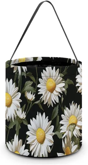 Halloween Handheld Candy Bag Trick Or Treat Bag Daisy Printed Party Gift Bag Candy Handheld Bag Handheld Candy Bucket Multipurpose Portable And Foldable Handheld Bucket