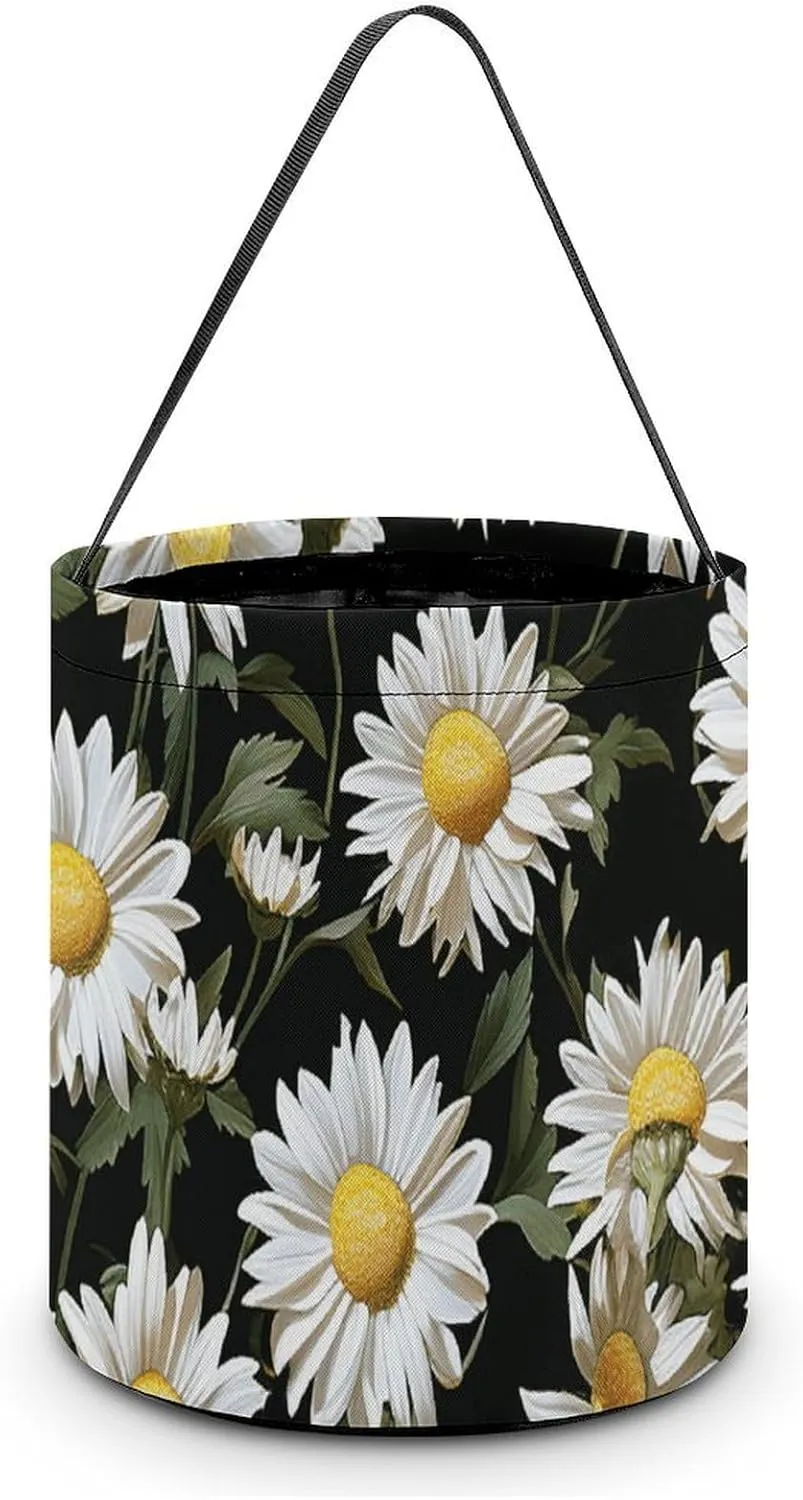 Halloween Handheld Candy Bag Trick Or Treat Bag Daisy Printed Party Gift Bag Candy Handheld Bag Handheld Candy Bucket Multipurpose Portable And Foldable Handheld Bucket