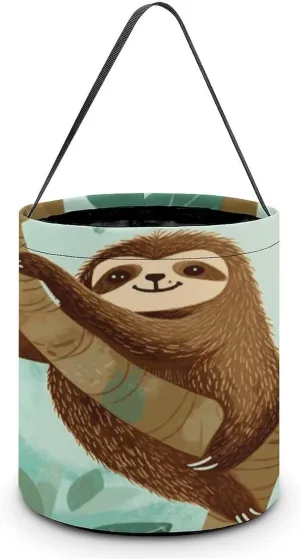 Halloween Handheld Candy Bag Trick Or Treat Bag Hug Tree Sloth Printed Party Gift Bag Candy Handheld Bag Handheld Candy Bucket Multipurpose Portable And Foldable Handheld Bucket