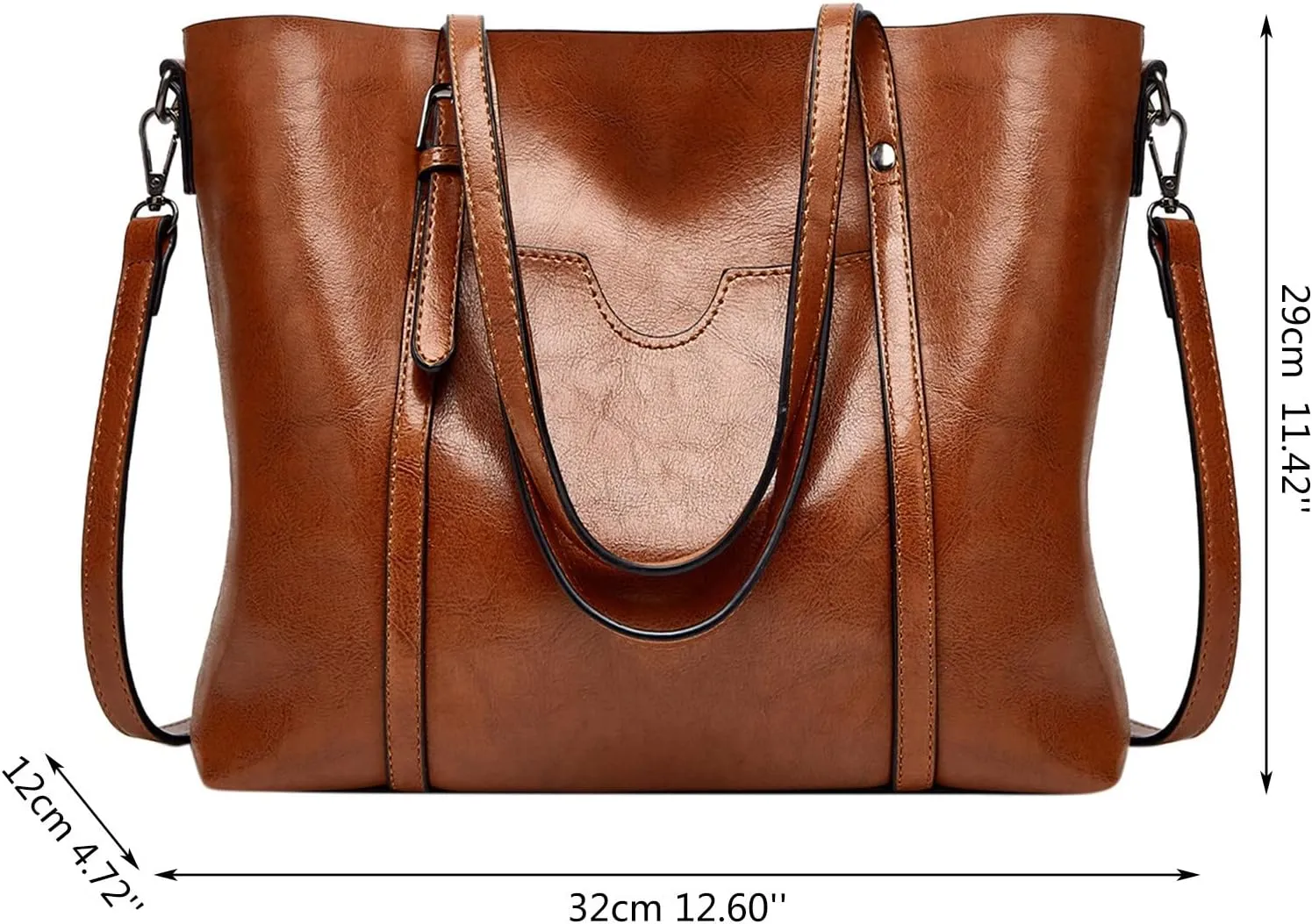 Handbags For Women Large Designer Ladies Bag Pocket Purse Leather Messenger Bag for Doll (RD2, One Size)
