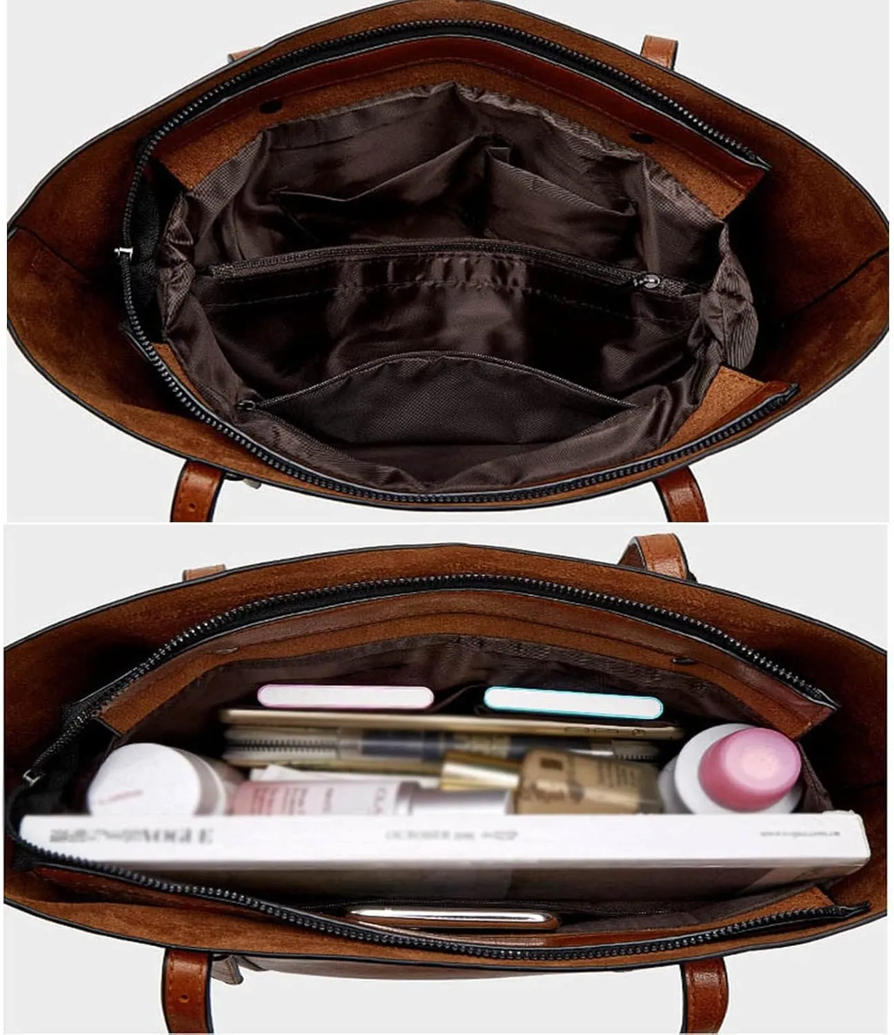Handbags For Women Large Designer Ladies Bag Pocket Purse Leather Messenger Bag for Doll (RD2, One Size)