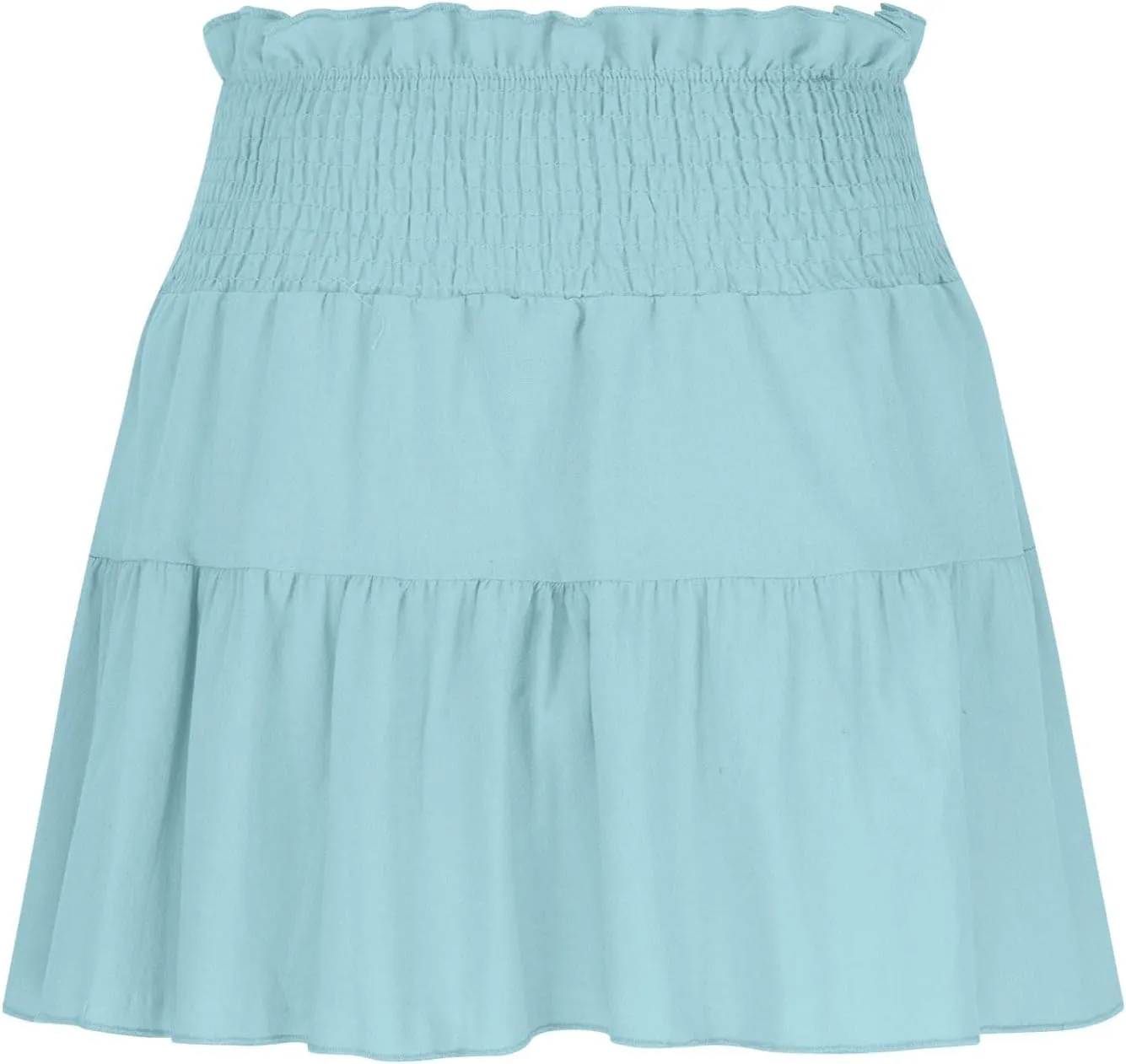 hlysgo Womens Skirts 2025 Summer Flowy A Line Short Skirt High Waisted Ruffle Mini Skirts Peplum Cute Skirt for Teen Girls