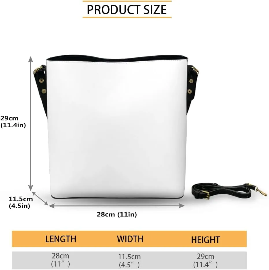 Hobo Bags for Women Fall Maple Leaves Leather Handbags Designer Shoulder Bucket Crossbody Purse