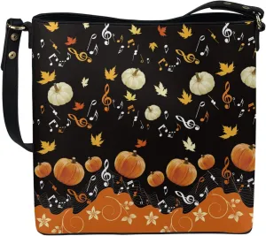 Hobo Bags for Women Fall Maple Leaves Leather Handbags Designer Shoulder Bucket Crossbody Purse