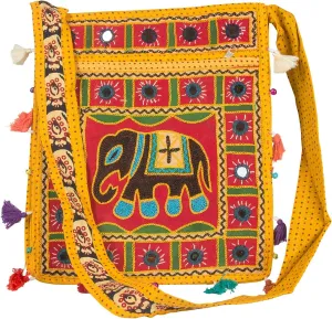 Hobo Crossbody Elephant Messenger Shoulder Bag Sling Roomy Purse Colorful Casual Everyday Hippie Satchel