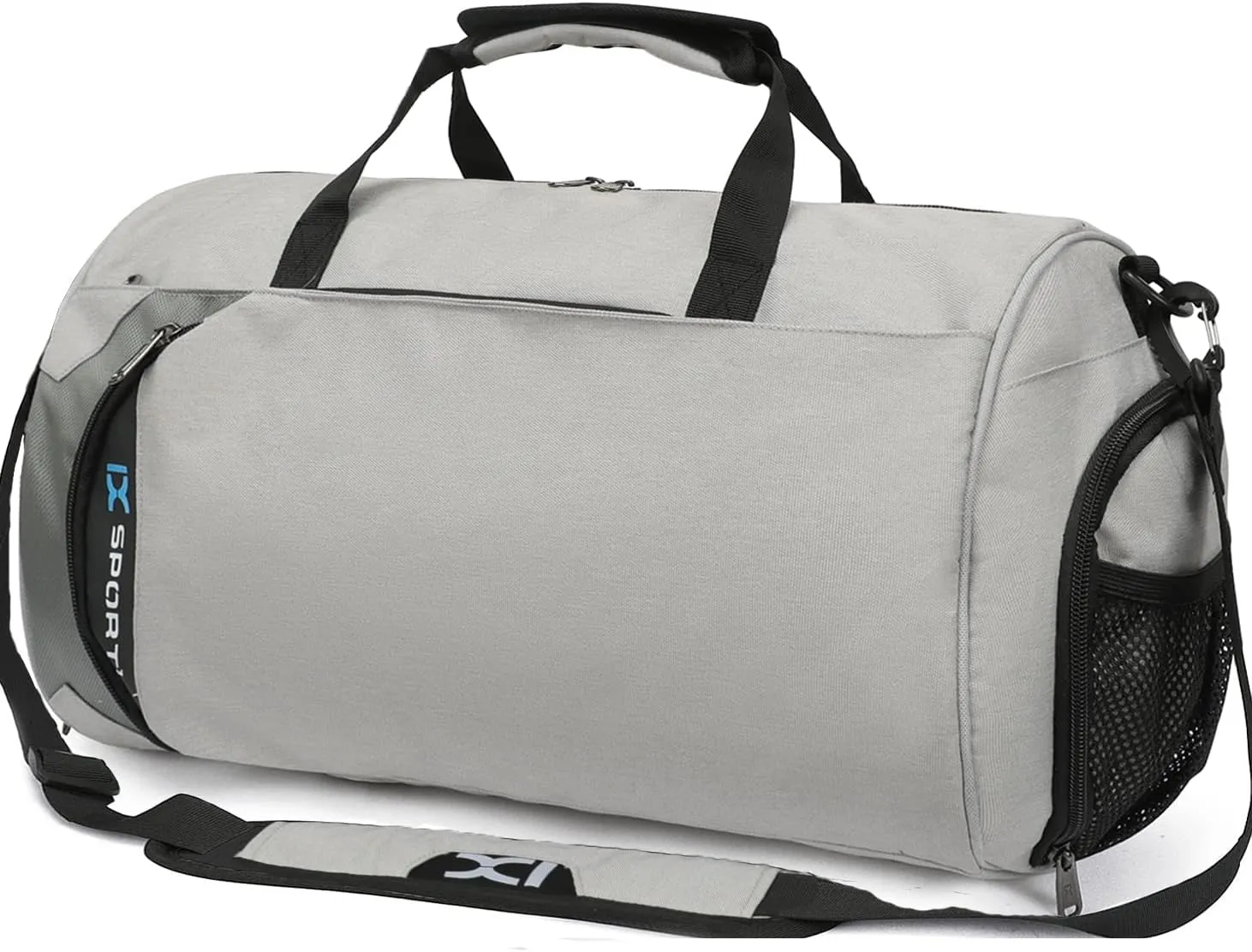 INOXTO Small Sports Gym BagTravel Duffel Bag with Dry Wet Pocket and Shoes Compartment for Women and Men35L Waterproof Weekender Fitness bag For Swim Sports Travel Working Out (light grey 2)