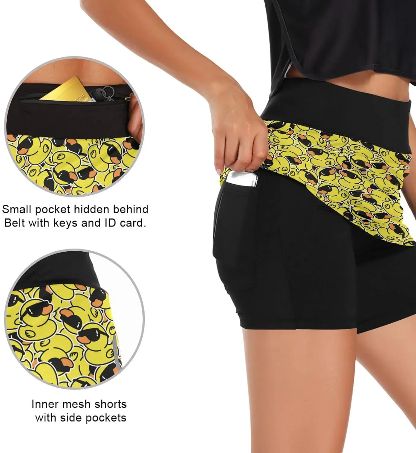J JOYSAY Unicorns Woman Tennis Skirts with Pockets Athletic Golf Skorts Quick Dry