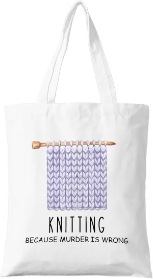 Knitting Canvas Tote Bag for Women, Knitting Crochet Gifts For Knitter Crocheters, Crochet Shoulder Bag For Crochet Lovers, Birthday Christmas Gifts For Women Mom Sister Wife Grandma. (002)