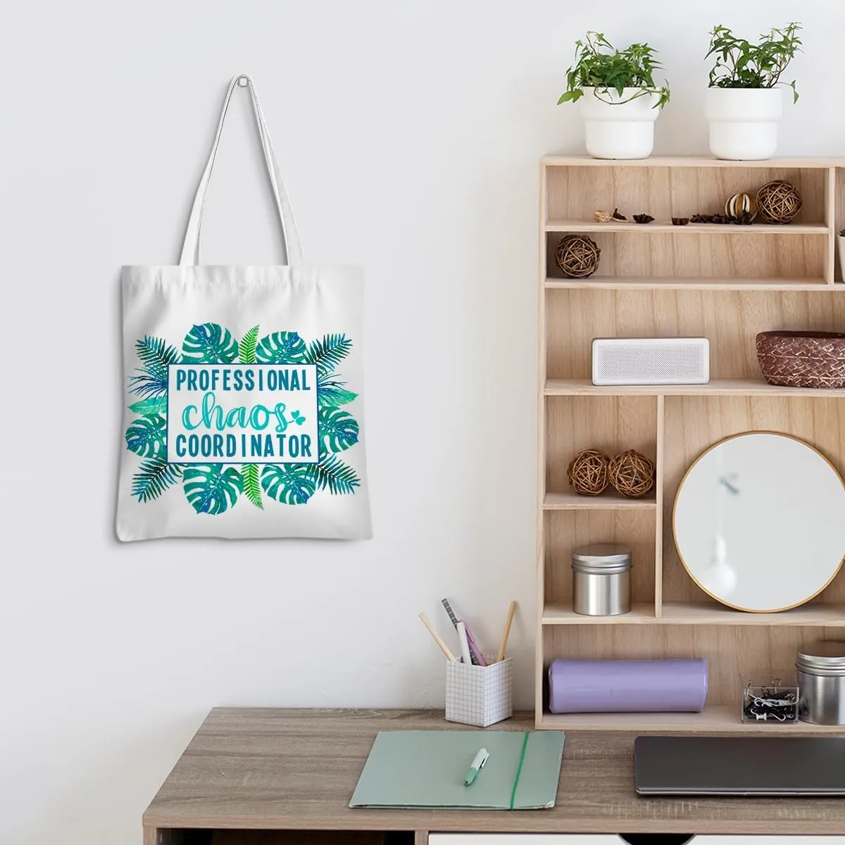 Leadership Boss Lady Chaos Coordinator Librarian Dance Teacher Supervisor Appreciation Gifts Tote Bag Reusable Grocery Bags