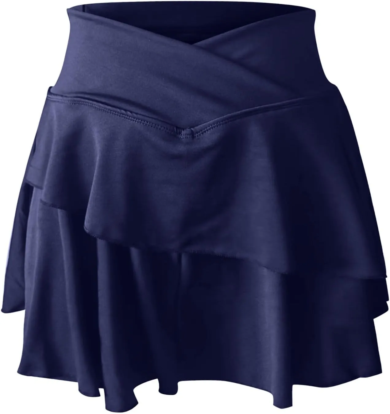 Litetao Tennis Skirts with Shorts Underneath for Women High Waisted Shorts Skirts Comfy Solid Summer Athletic Yoga Culottes