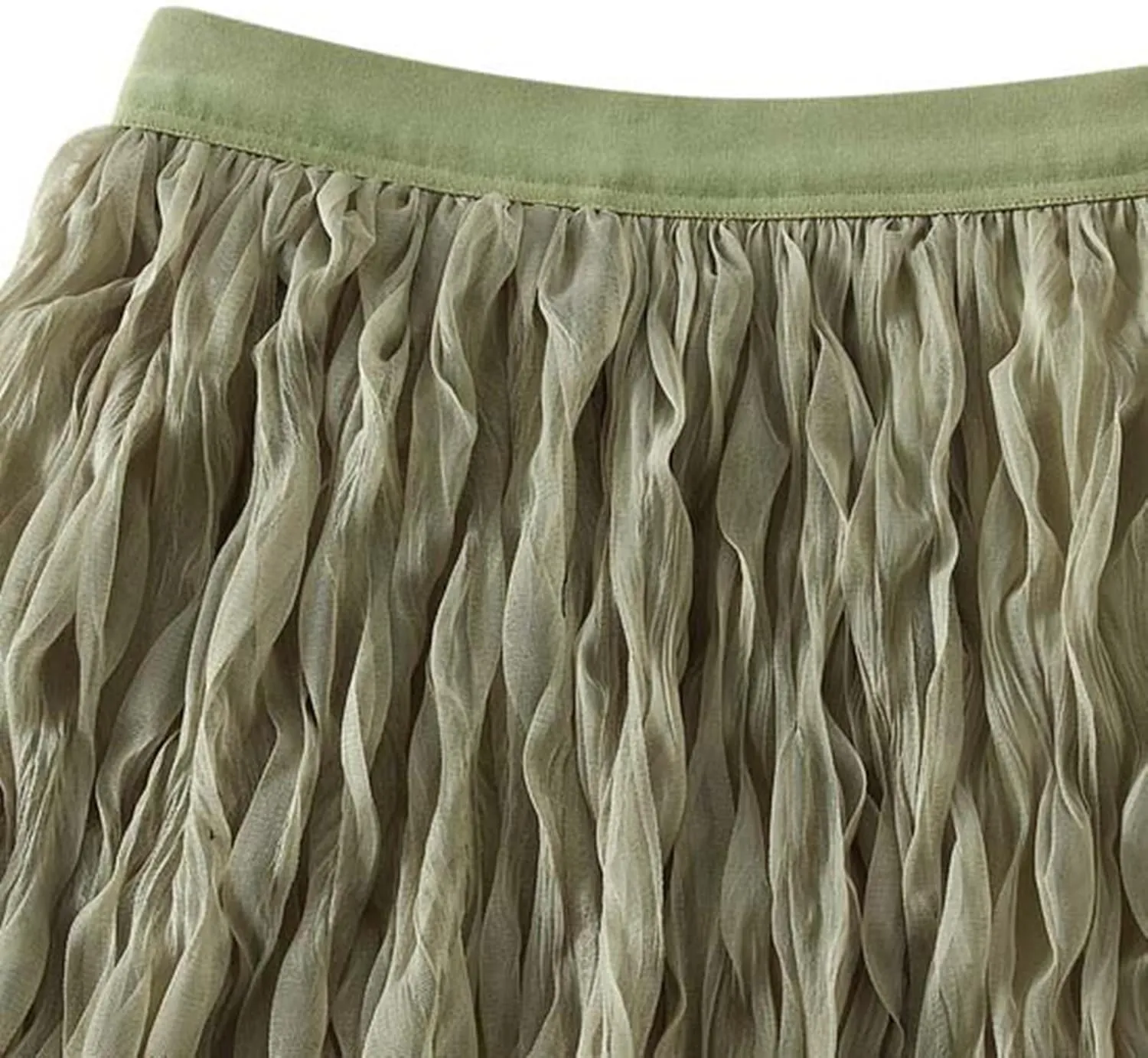 Long Tulle Skirt High Waist Loose A Line For Women Boho Flare/Irregular Flowy Elegant For Parties/Everyday Wear Summer