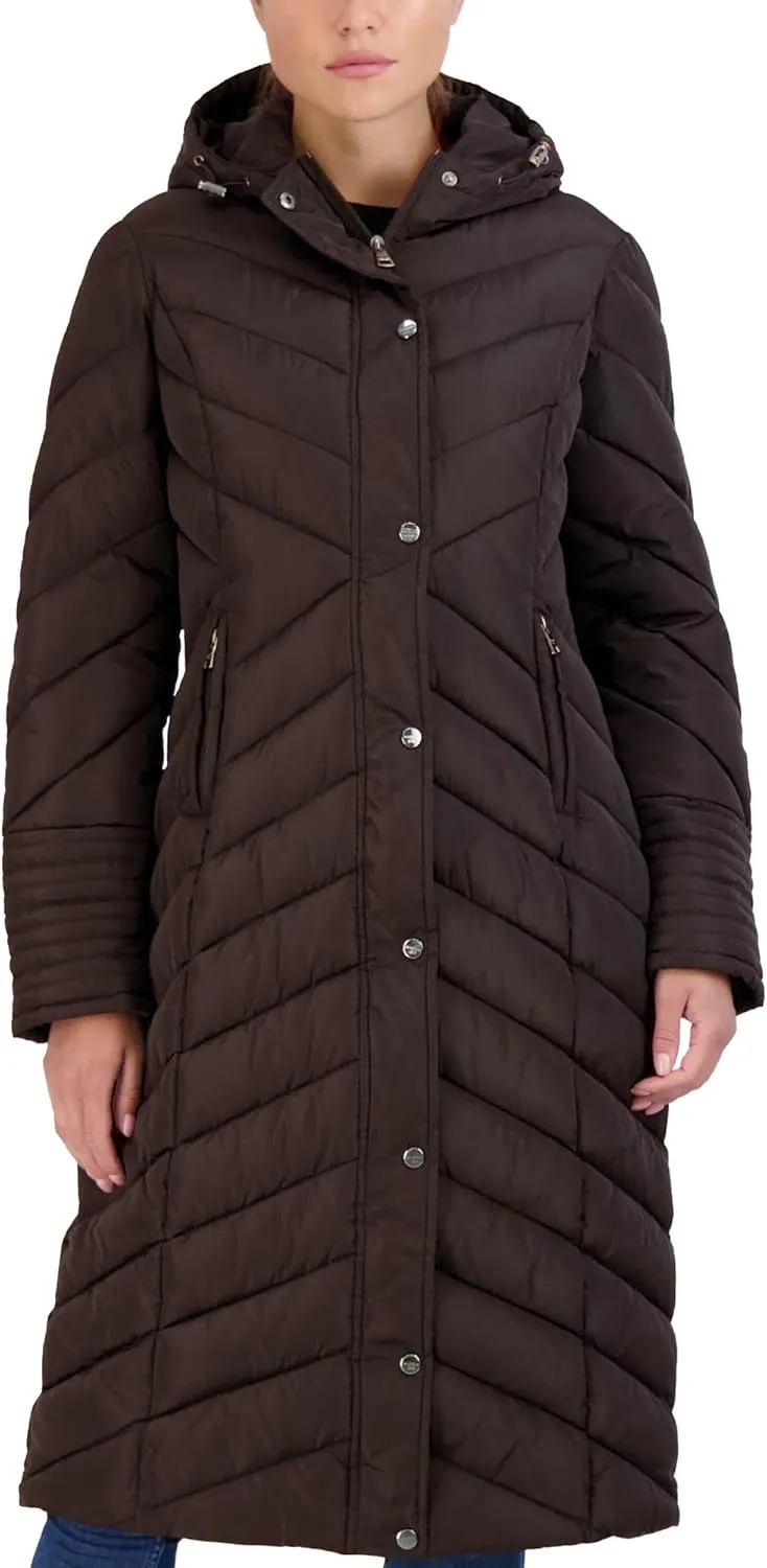 Madden Girl Women's Maxi Puffer Jacket - Long Quilted Puffer Coat (Sizes: S-3X)