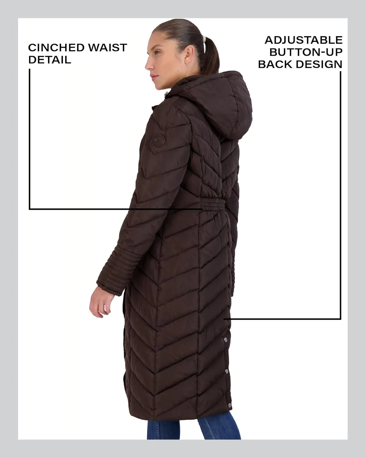 Madden Girl Women's Maxi Puffer Jacket - Long Quilted Puffer Coat (Sizes: S-3X)