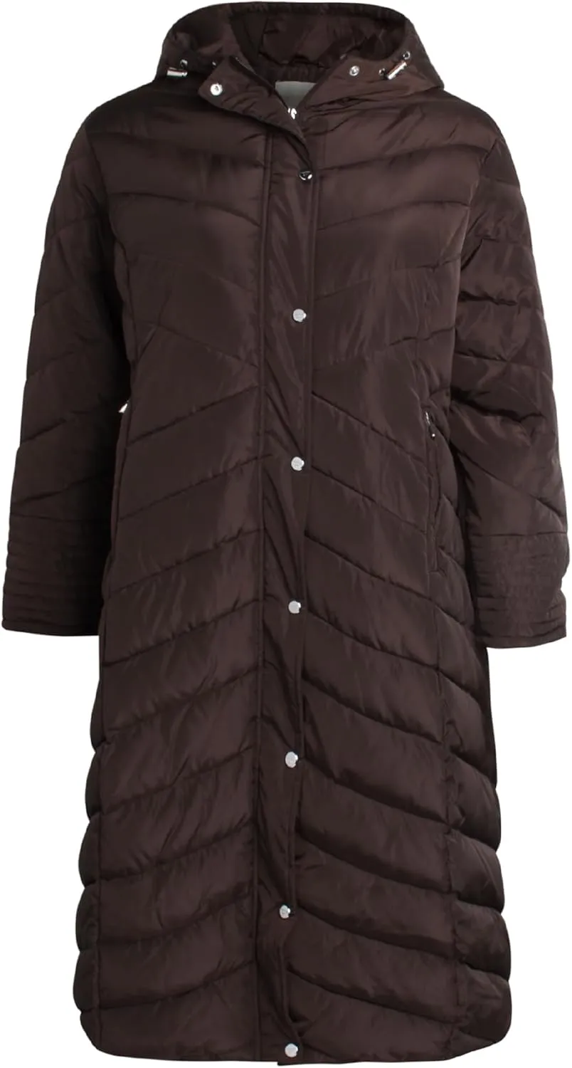 Madden Girl Women's Maxi Puffer Jacket - Long Quilted Puffer Coat (Sizes: S-3X)