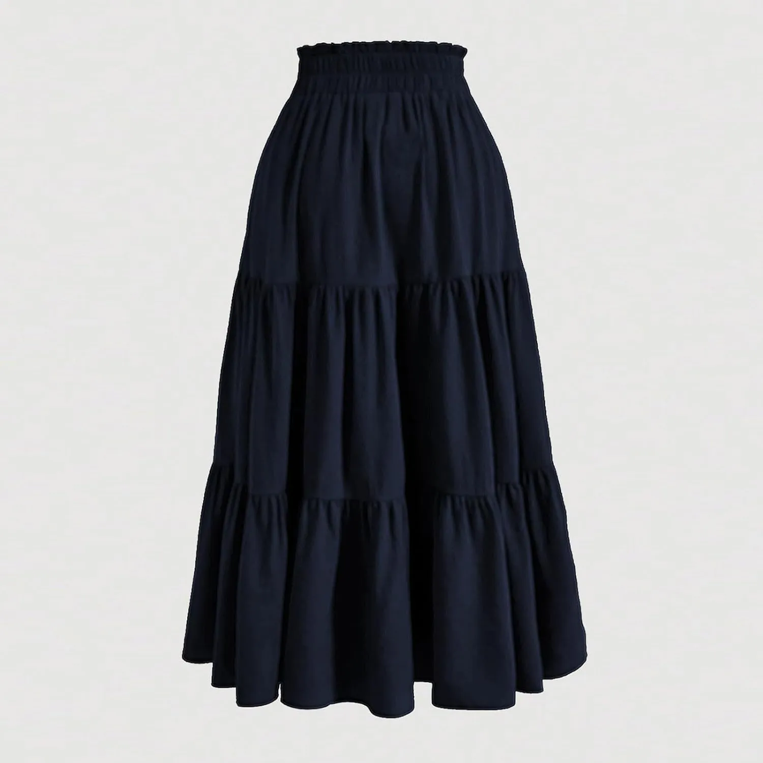 Maxi Skirts for Women 2025 Summer Boho Elastic Waist Skirts Drawstring Plus Size Trendy Casual Loose Long Skirt Dress