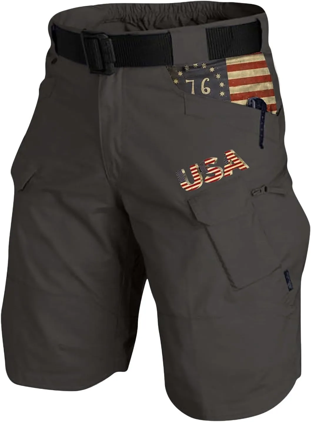 Men Cargo Shorts Long Water Resistant Quick Dry Breathable Tactical Pants Lightweight Stretch Ripstop Hiking Pants