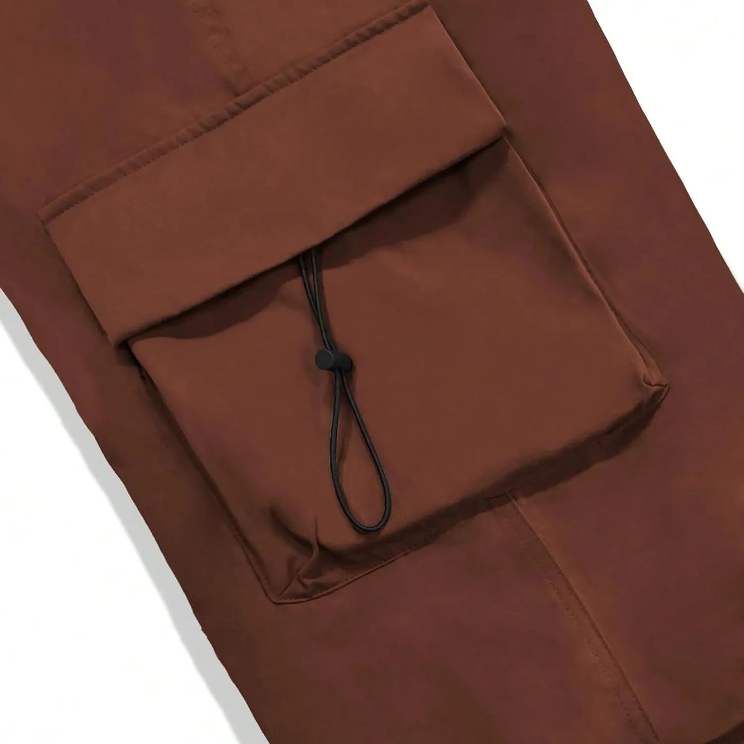 Mens Cargo Pants Casual Wide Leg Elastic Waist Pant Work Pant with Multiple Pockets