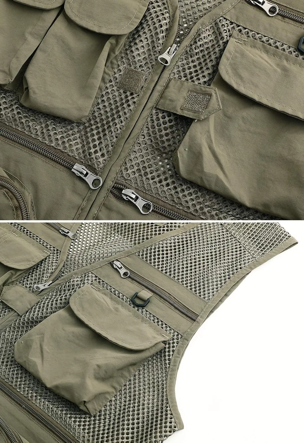 Mens Outdoor Fishing Vest Safari Travel Photography Vests Jacket Multi Pocket