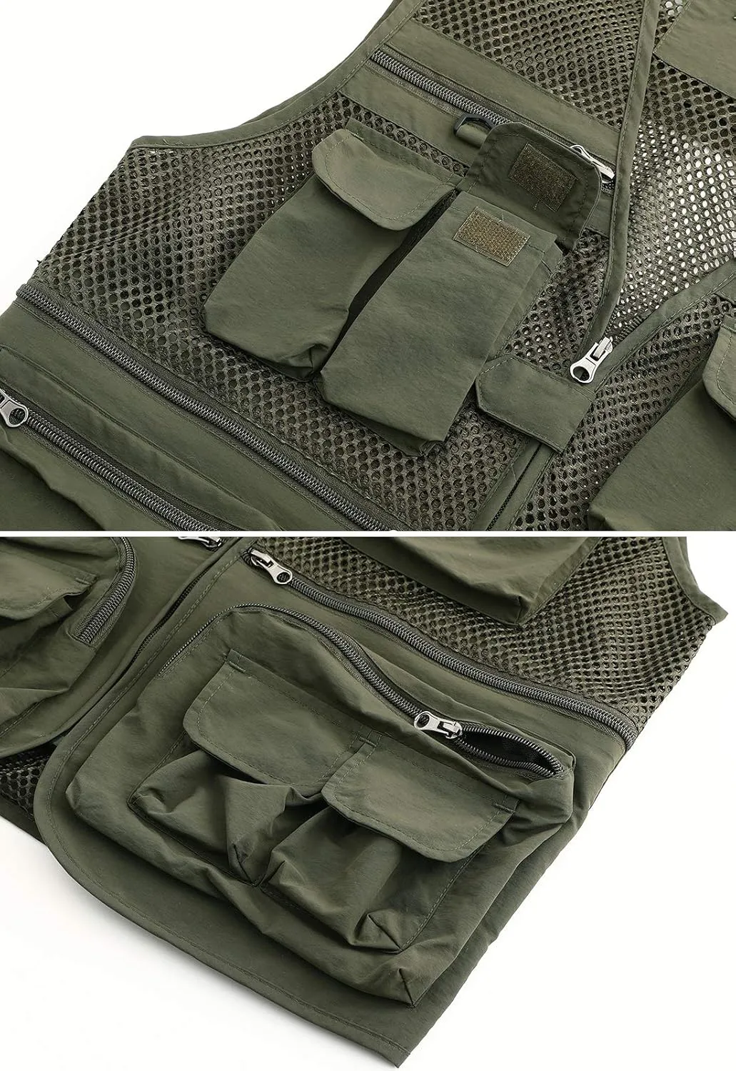 Mens Outdoor Fishing Vest Safari Travel Photography Vests Jacket Multi Pocket