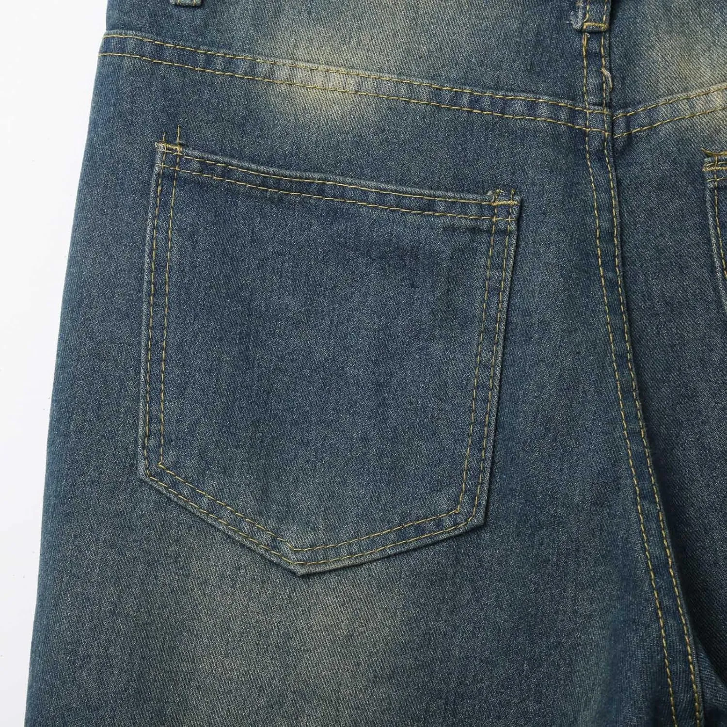 Men's Wide Leg Y2K Hip Hop Mid Jean Shorts Work Denim Shorts with Pockets Casual Summer Trendy Outfits