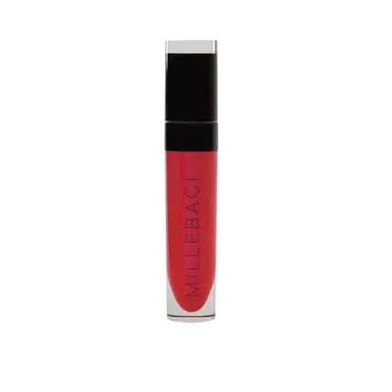 Millebaci Long-lasting liquid lipstick, red with vitamin E, color 28, Nouba