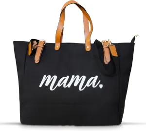 Mom Mama bag, Tote Bag for Women, Mama Gifts, Multifunctional Tote Bags for Women, Cotton Canvas Tote Zipper, Bags for Women