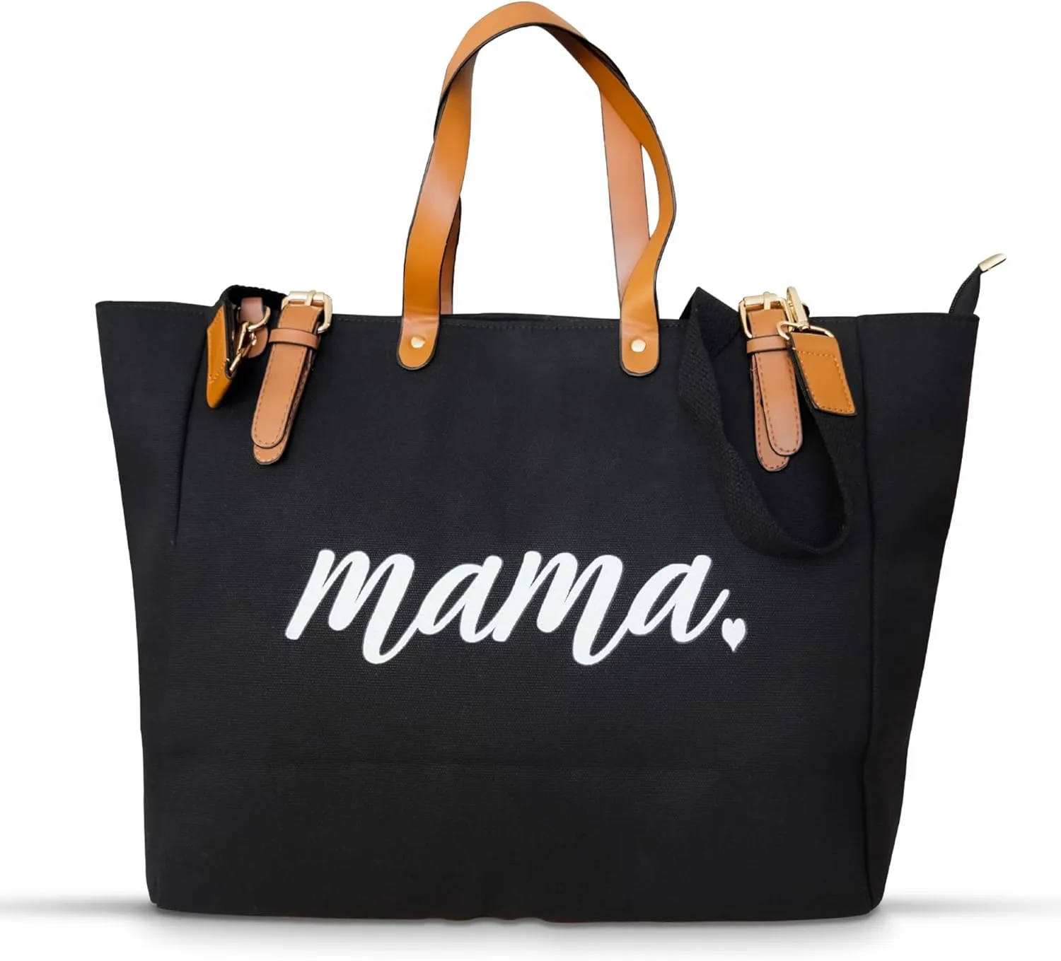 Mom Mama bag, Tote Bag for Women, Mama Gifts, Multifunctional Tote Bags for Women, Cotton Canvas Tote Zipper, Bags for Women