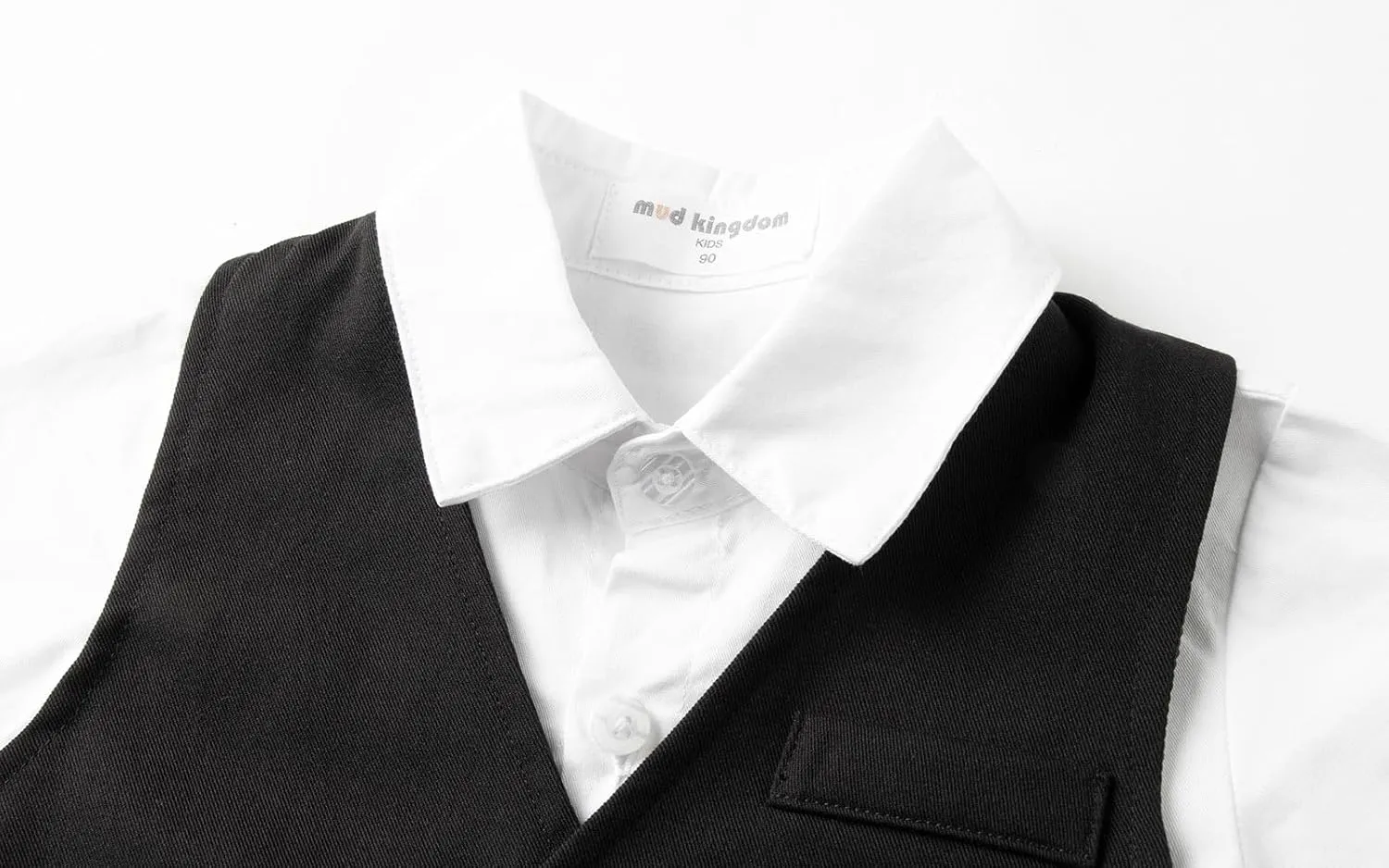 Mud Kingdom Boys Suits for Weddings White Shirts, Vests and Pants Clothes Sets