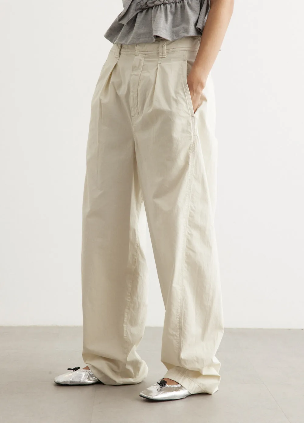 Multi-Topstitch Pants
