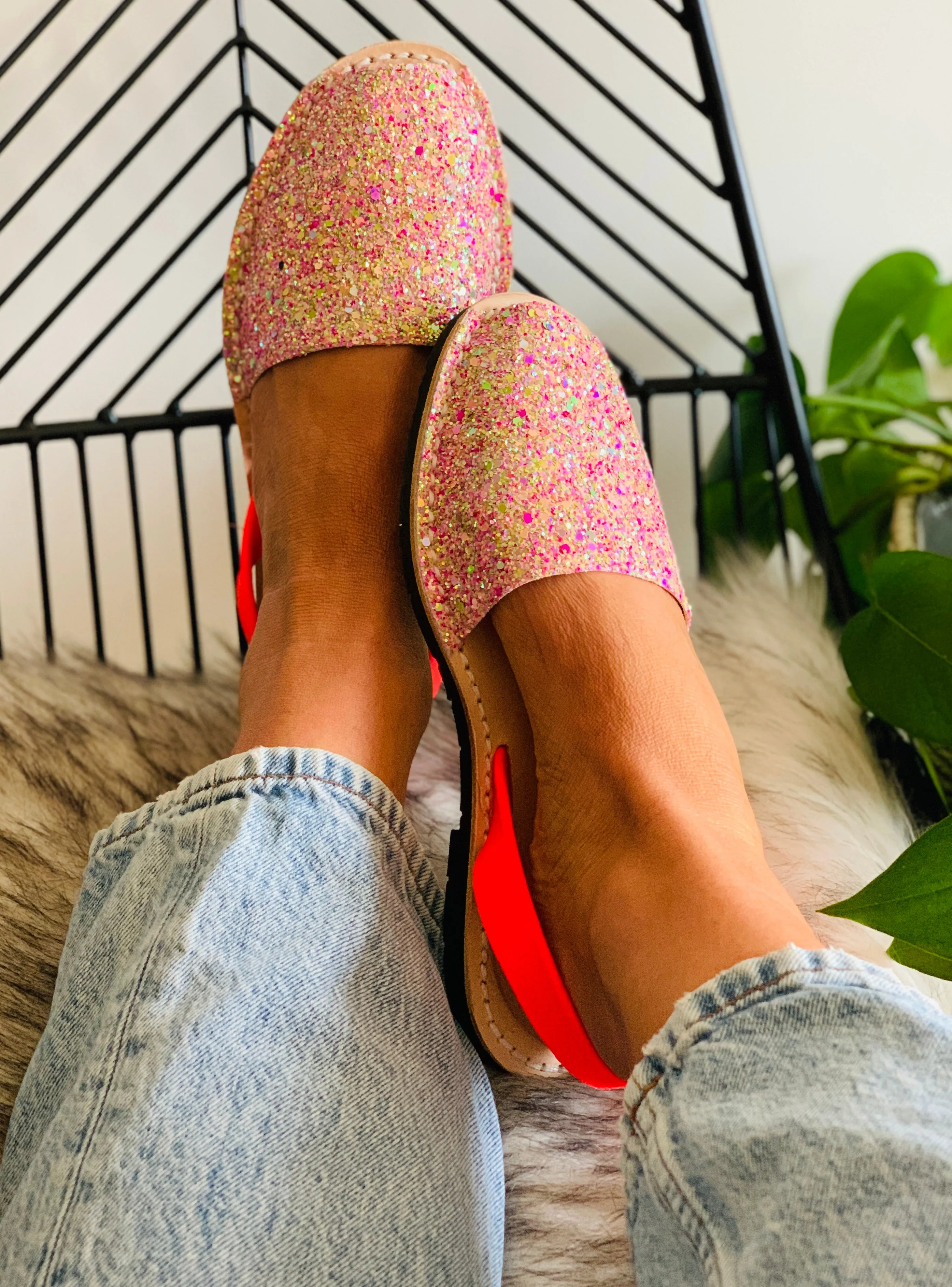 Neon Peach Melba Multi Glitter